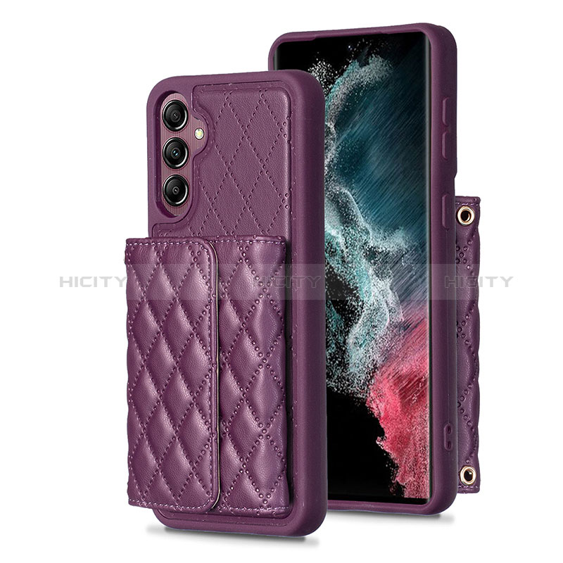 Custodia Silicone Morbida In Pelle Cover BF5 per Samsung Galaxy A14 4G Viola