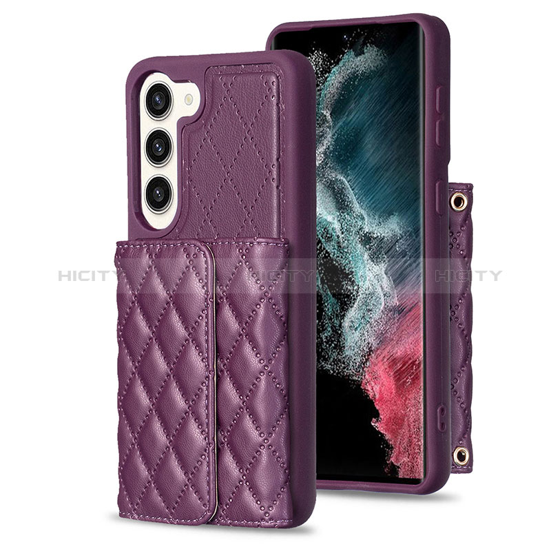 Custodia Silicone Morbida In Pelle Cover BF6 per Samsung Galaxy S22 Plus 5G Viola