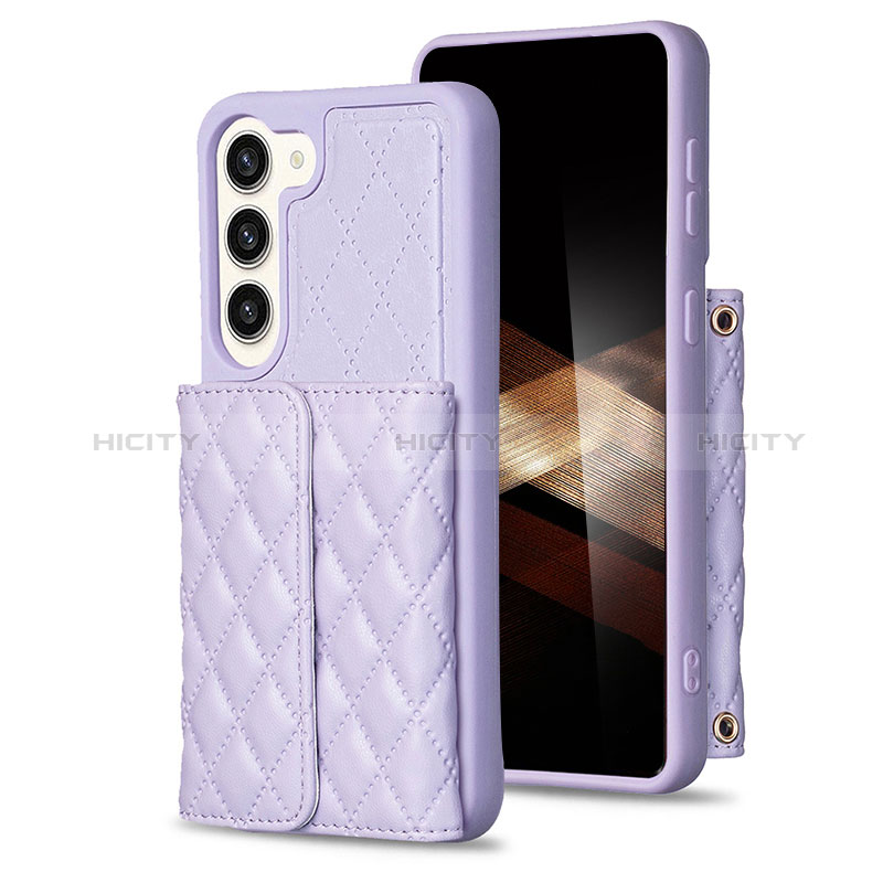 Custodia Silicone Morbida In Pelle Cover BF6 per Samsung Galaxy S24 5G Lavanda