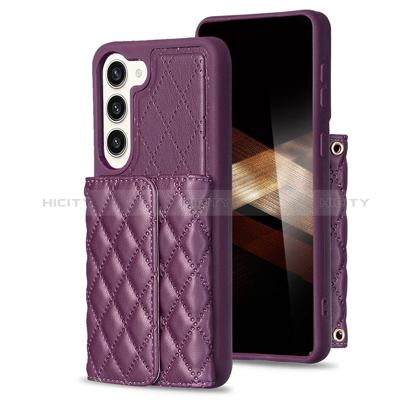 Custodia Silicone Morbida In Pelle Cover BF6 per Samsung Galaxy S25 5G Viola