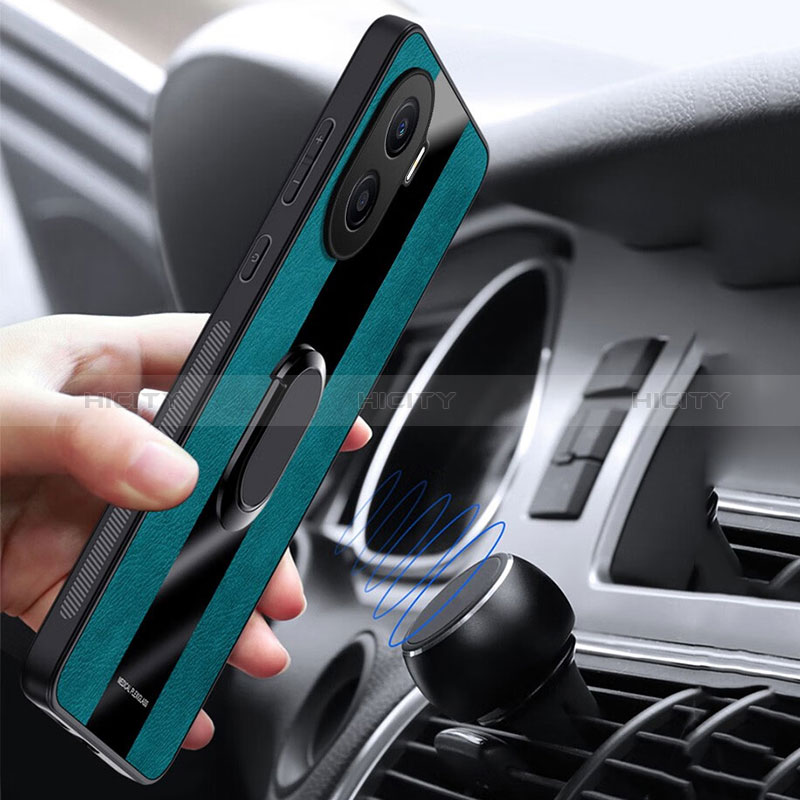 Custodia Silicone Morbida In Pelle Cover con Magnetico Anello Supporto PB1 per Huawei Honor X7a