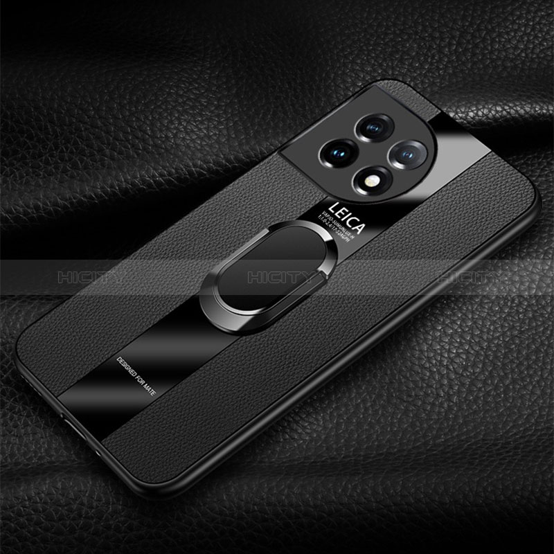 Custodia Silicone Morbida In Pelle Cover con Magnetico Anello Supporto PB1 per OnePlus 11R 5G