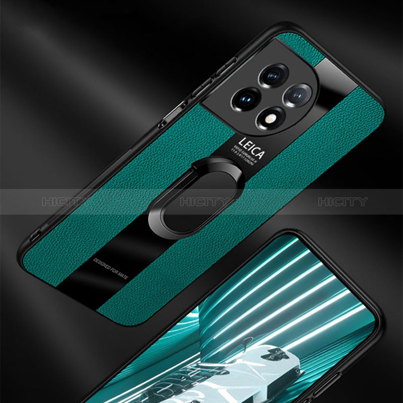 Custodia Silicone Morbida In Pelle Cover con Magnetico Anello Supporto PB1 per OnePlus Ace 2 Pro 5G