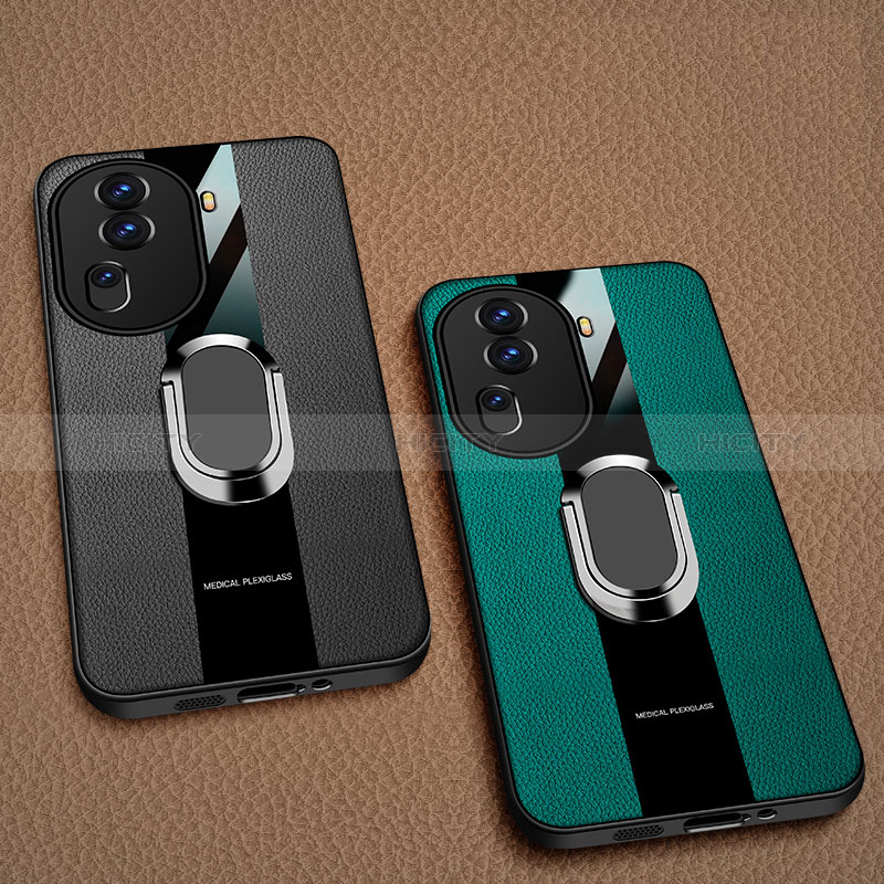 Custodia Silicone Morbida In Pelle Cover con Magnetico Anello Supporto PB1 per Oppo Reno11 Pro 5G