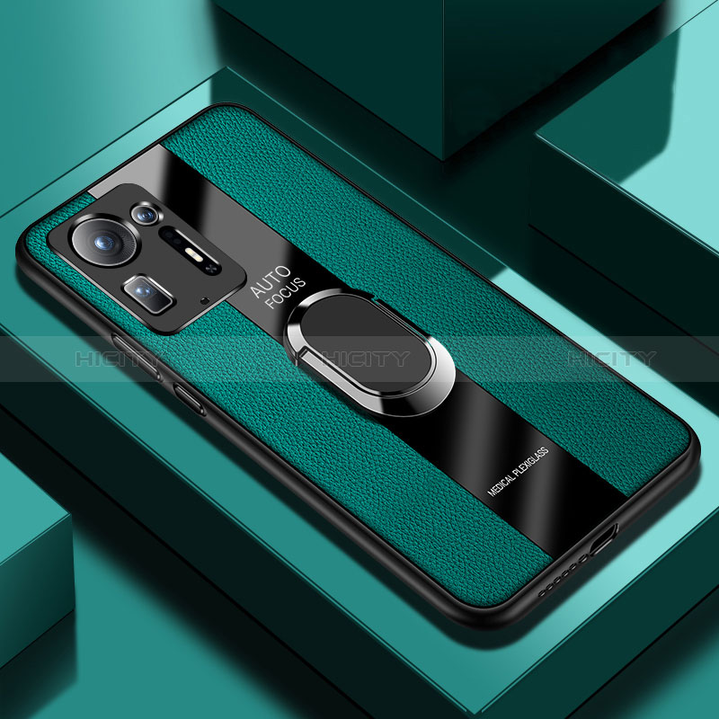 Custodia Silicone Morbida In Pelle Cover con Magnetico Anello Supporto PB1 per Xiaomi Mi Mix 4 5G