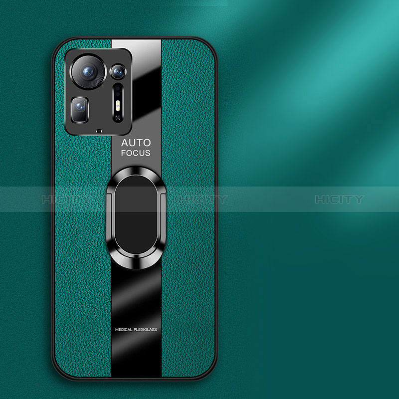 Custodia Silicone Morbida In Pelle Cover con Magnetico Anello Supporto PB1 per Xiaomi Mi Mix 4 5G