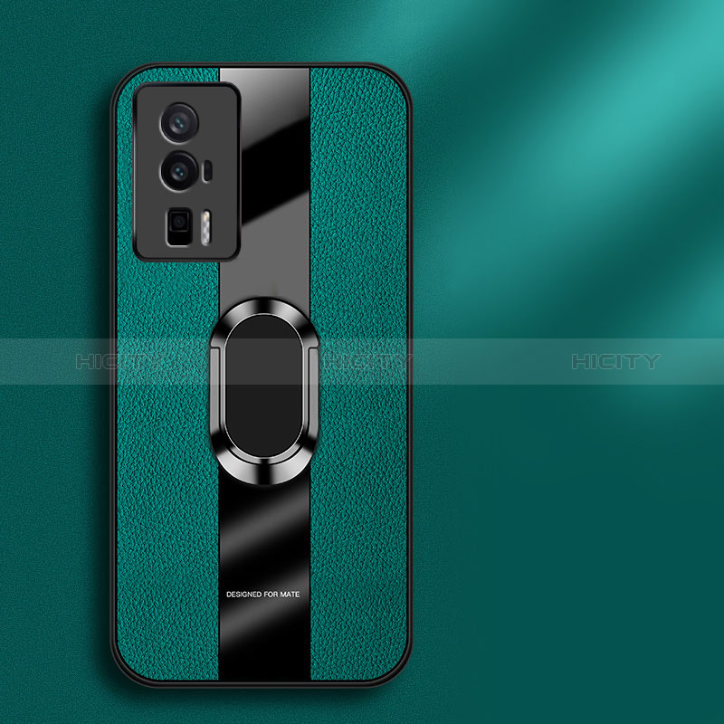 Custodia Silicone Morbida In Pelle Cover con Magnetico Anello Supporto PB1 per Xiaomi Redmi K60 5G