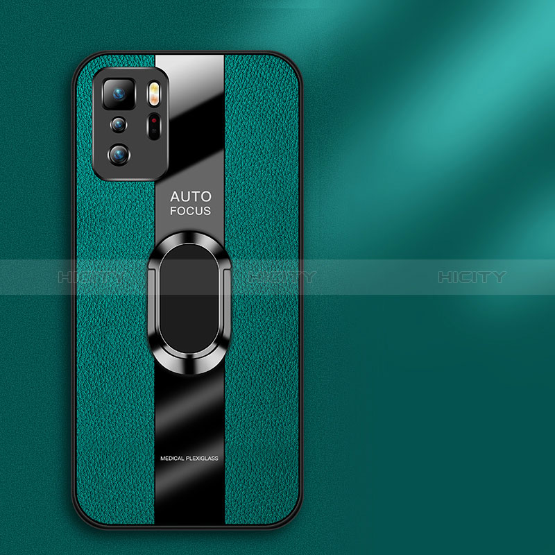 Custodia Silicone Morbida In Pelle Cover con Magnetico Anello Supporto PB1 per Xiaomi Redmi Note 10 Pro 5G