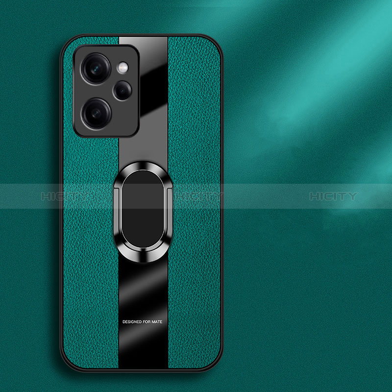 Custodia Silicone Morbida In Pelle Cover con Magnetico Anello Supporto PB1 per Xiaomi Redmi Note 12 Pro Speed 5G