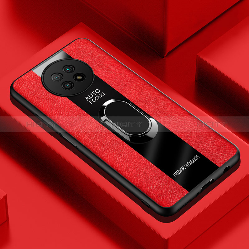 Custodia Silicone Morbida In Pelle Cover con Magnetico Anello Supporto PB1 per Xiaomi Redmi Note 9 5G