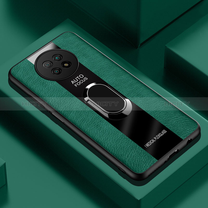 Custodia Silicone Morbida In Pelle Cover con Magnetico Anello Supporto PB1 per Xiaomi Redmi Note 9 5G