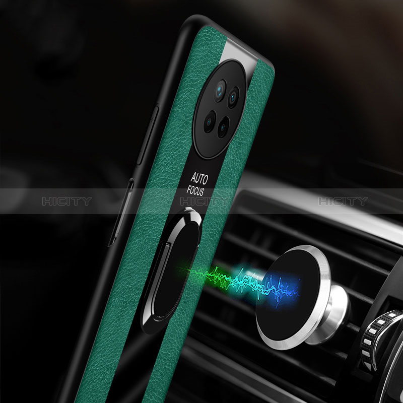 Custodia Silicone Morbida In Pelle Cover con Magnetico Anello Supporto PB1 per Xiaomi Redmi Note 9 5G