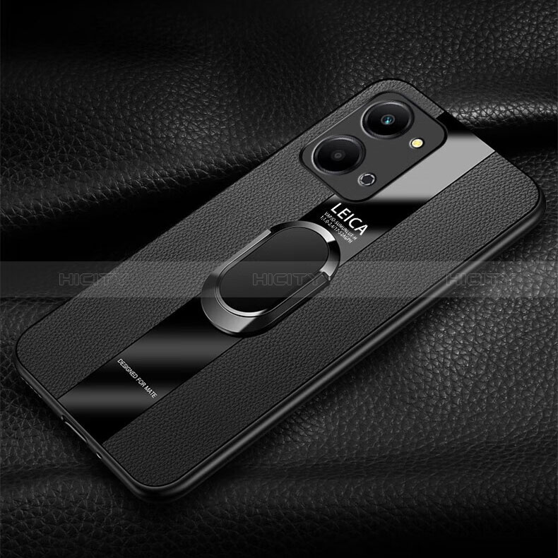 Custodia Silicone Morbida In Pelle Cover con Magnetico Anello Supporto PB2 per Huawei Honor X7a