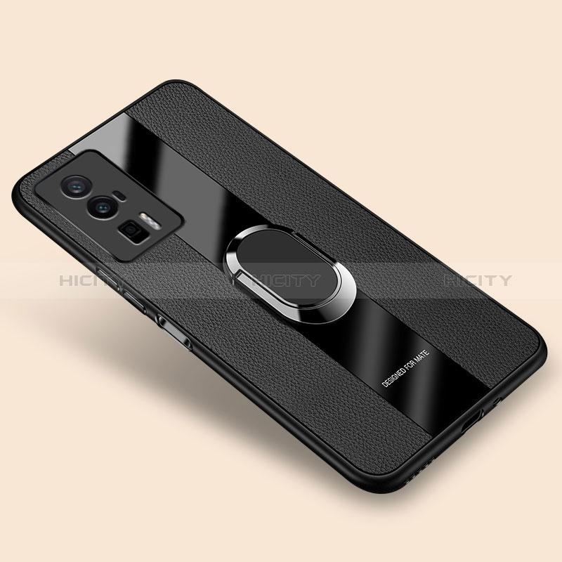 Custodia Silicone Morbida In Pelle Cover con Magnetico Anello Supporto PB2 per Xiaomi Poco F5 Pro 5G