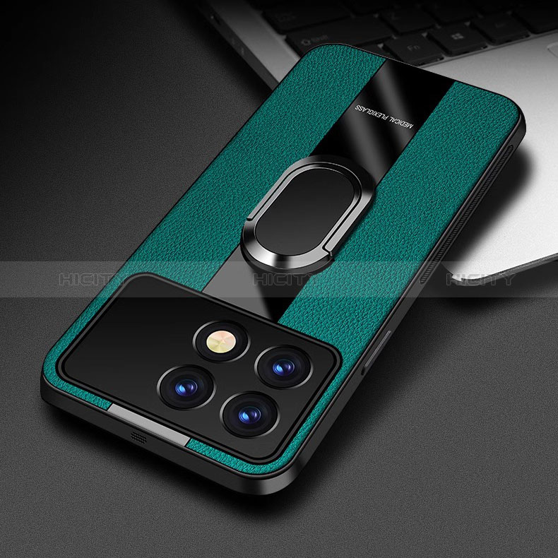 Custodia Silicone Morbida In Pelle Cover con Magnetico Anello Supporto PB3 per Xiaomi Redmi K70 Pro 5G