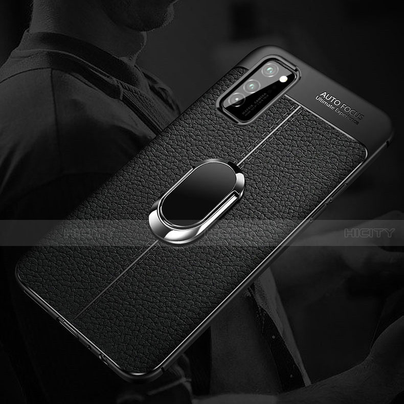 Custodia Silicone Morbida In Pelle Cover con Magnetico Anello Supporto per Huawei Honor V30 Pro 5G