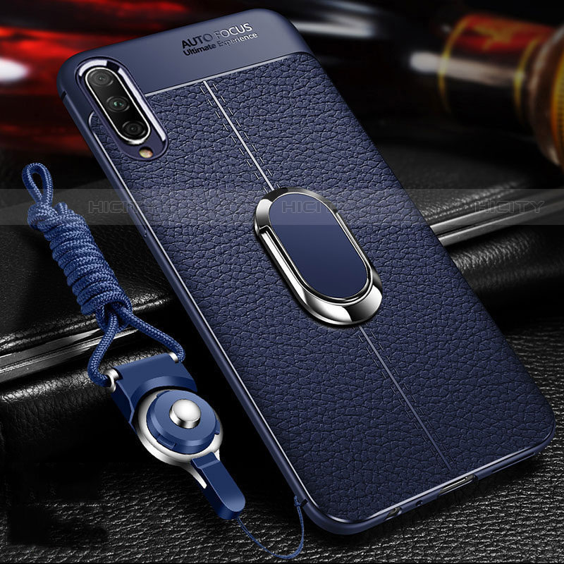 Custodia Silicone Morbida In Pelle Cover con Magnetico Anello Supporto per Huawei P Smart Pro (2019)