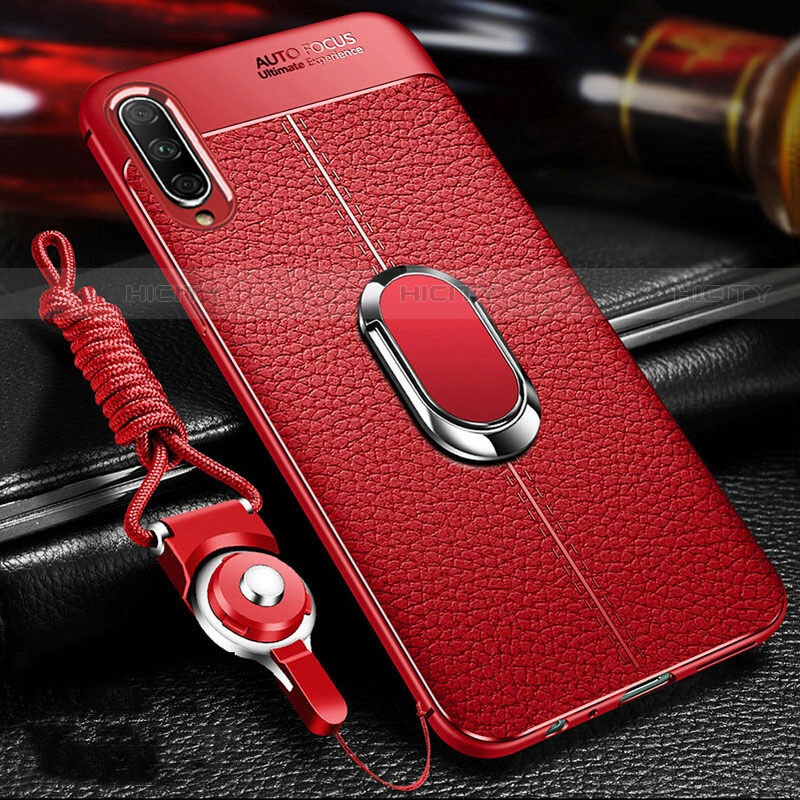 Custodia Silicone Morbida In Pelle Cover con Magnetico Anello Supporto per Huawei P Smart Pro (2019)