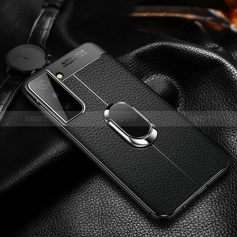 Custodia Silicone Morbida In Pelle Cover con Magnetico Anello Supporto per Samsung Galaxy S24 Plus 5G