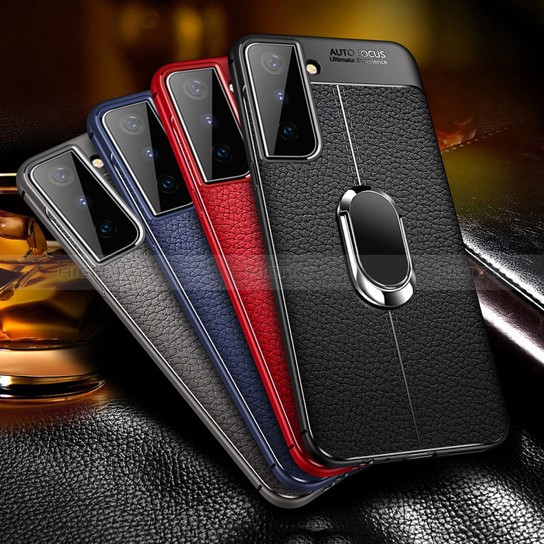 Custodia Silicone Morbida In Pelle Cover con Magnetico Anello Supporto per Samsung Galaxy S25 Plus 5G