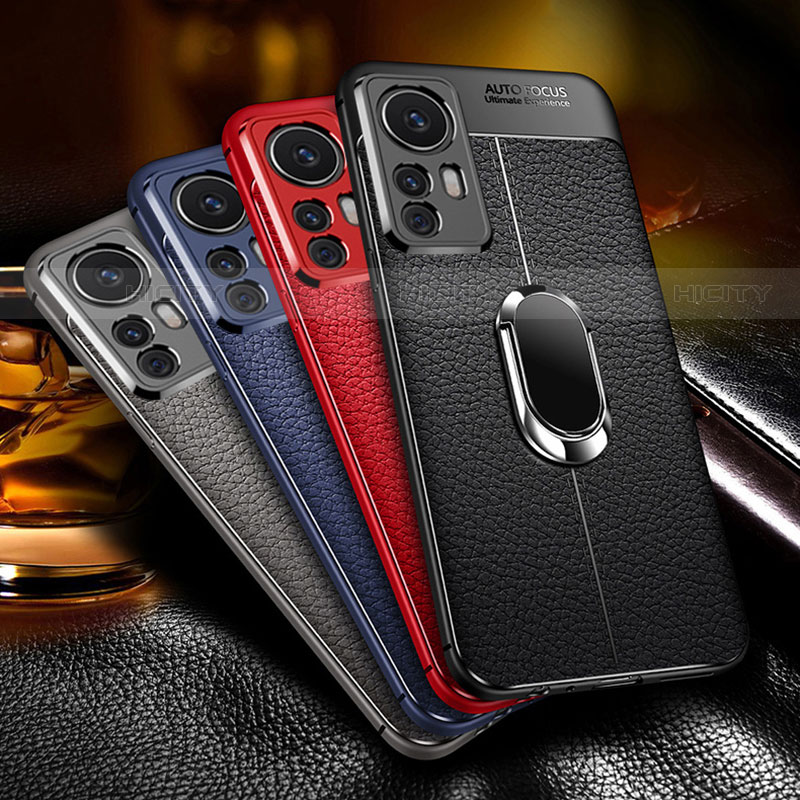 Custodia Silicone Morbida In Pelle Cover con Magnetico Anello Supporto per Xiaomi Mi 12S 5G