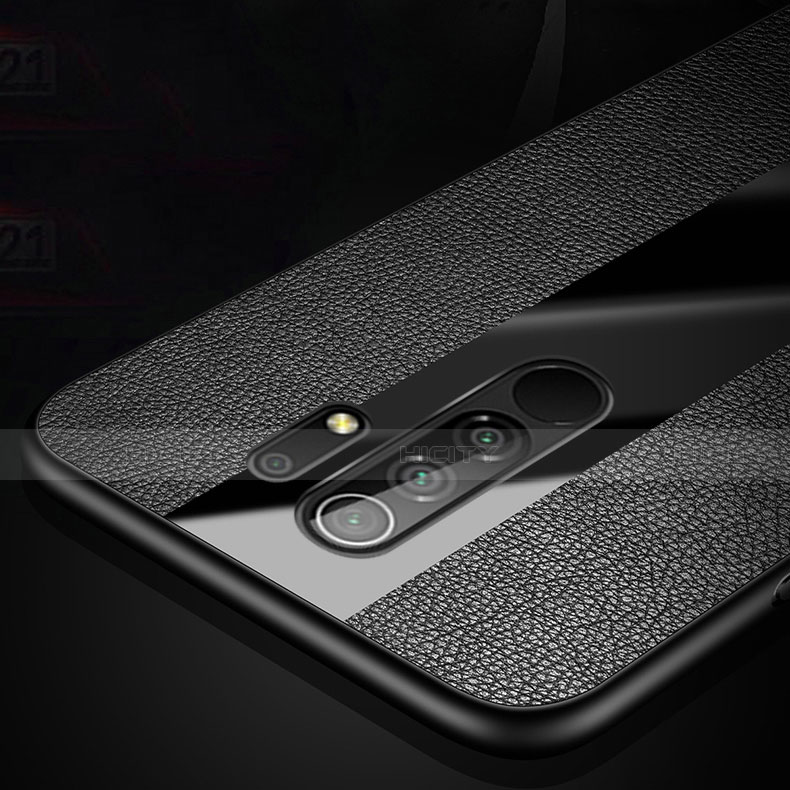 Custodia Silicone Morbida In Pelle Cover con Magnetico Anello Supporto per Xiaomi Redmi 9 Prime India