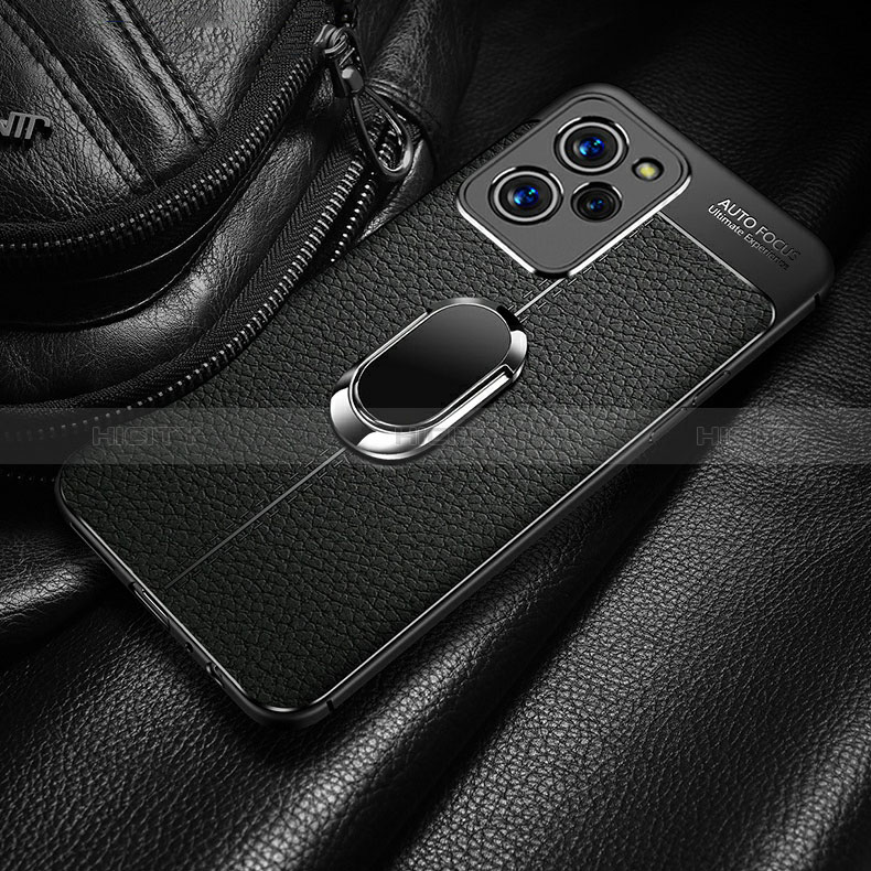 Custodia Silicone Morbida In Pelle Cover con Magnetico Anello Supporto per Xiaomi Redmi Note 12 Pro Speed 5G