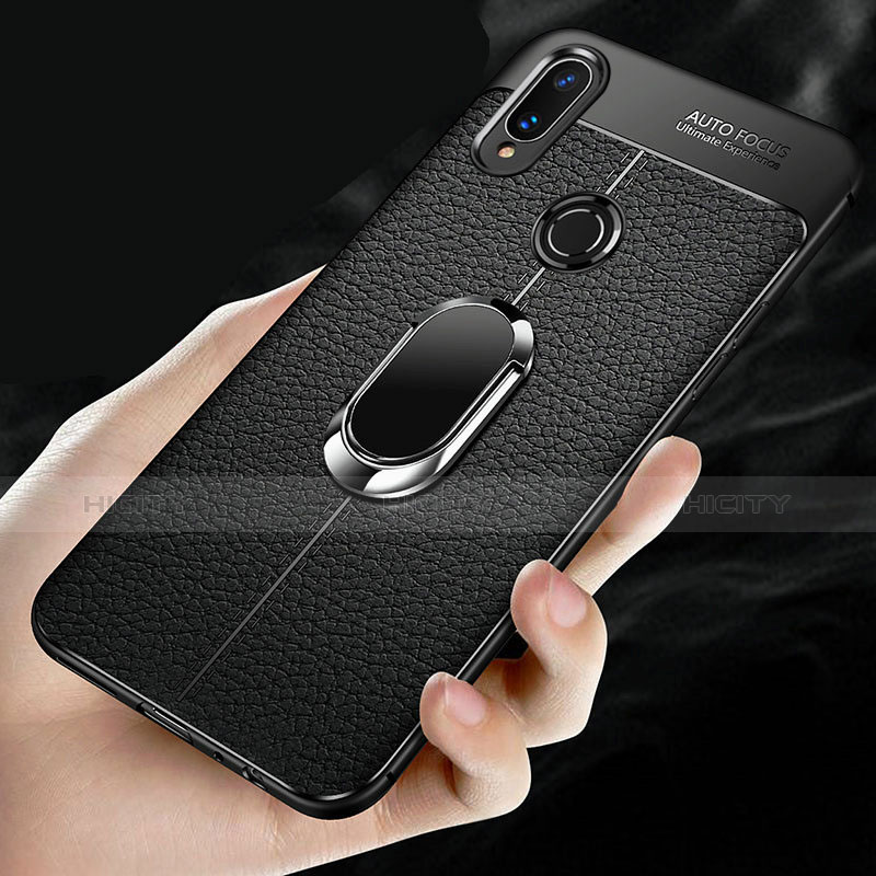 Custodia Silicone Morbida In Pelle Cover con Magnetico Anello Supporto per Xiaomi Redmi Note 7