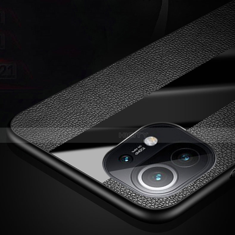 Custodia Silicone Morbida In Pelle Cover con Magnetico Anello Supporto S01 per Xiaomi Mi 11 Lite 5G