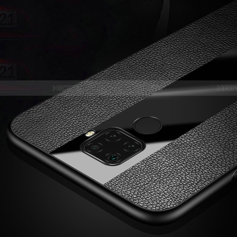 Custodia Silicone Morbida In Pelle Cover con Magnetico Anello Supporto S02 per Huawei Nova 5z