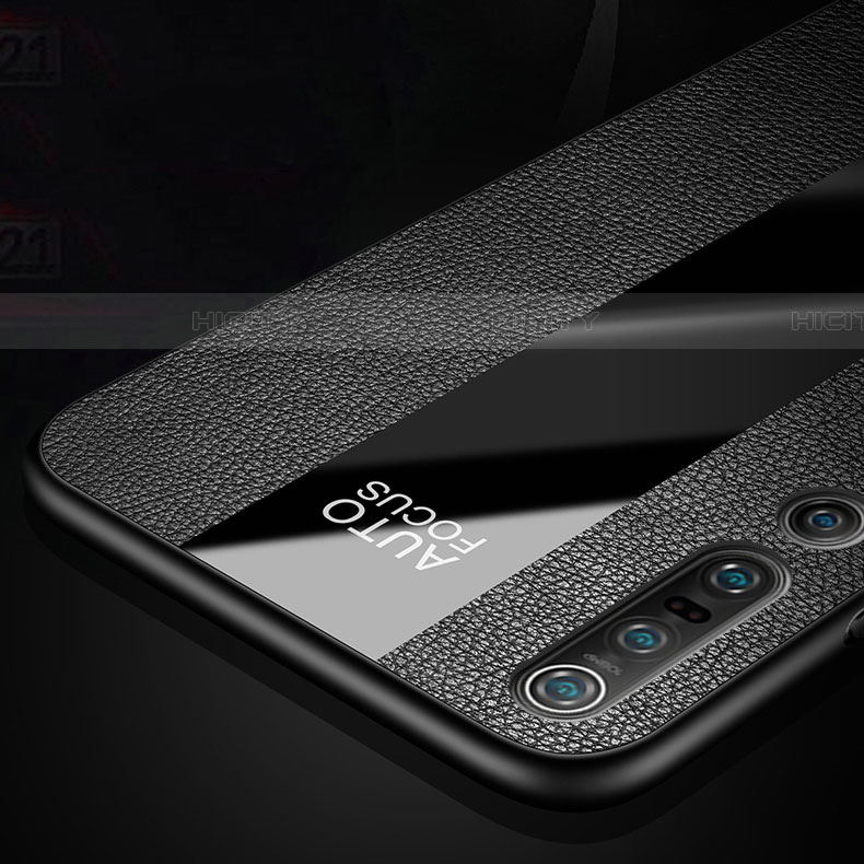 Custodia Silicone Morbida In Pelle Cover con Magnetico Anello Supporto S03 per Xiaomi Mi 10 Pro