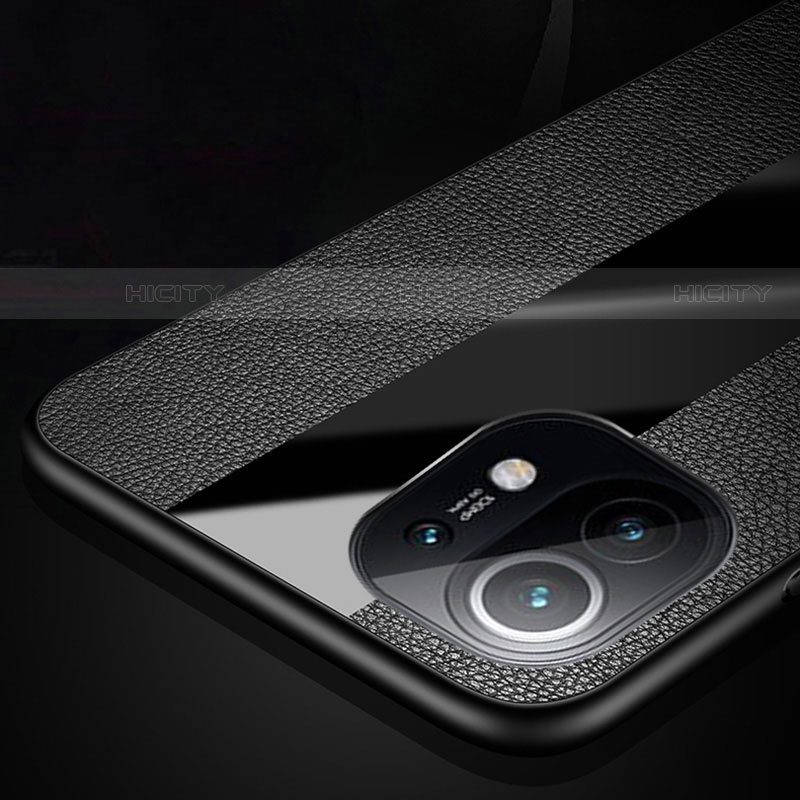 Custodia Silicone Morbida In Pelle Cover con Magnetico Anello Supporto S05 per Xiaomi Mi 11 Pro 5G