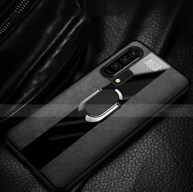 Custodia Silicone Morbida In Pelle Cover con Magnetico Anello Supporto T01 per Huawei Honor 20 Pro