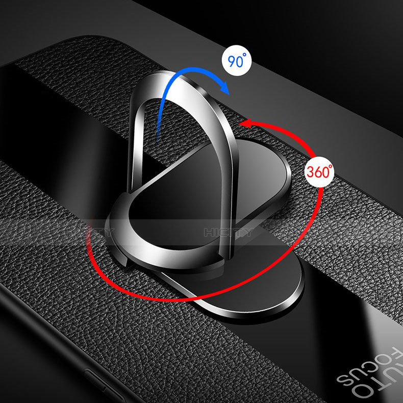Custodia Silicone Morbida In Pelle Cover con Magnetico Anello Supporto T01 per Huawei Honor V30 Pro 5G
