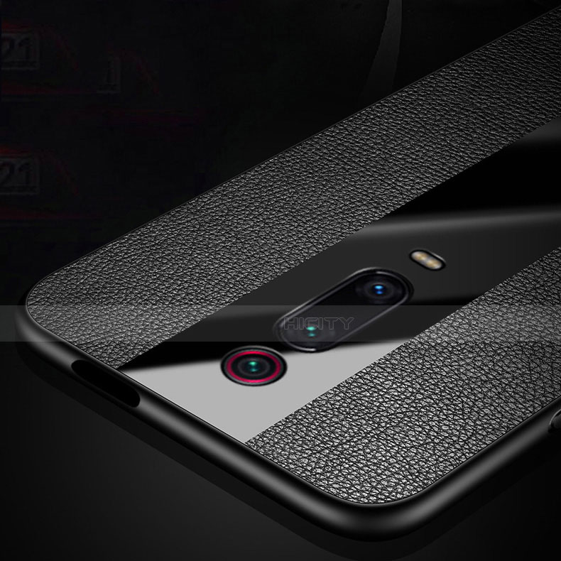 Custodia Silicone Morbida In Pelle Cover con Magnetico Anello Supporto T01 per Xiaomi Mi 9T