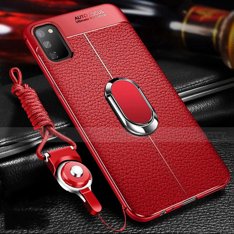 Custodia Silicone Morbida In Pelle Cover con Magnetico Anello Supporto T02 per Huawei Honor V30 5G