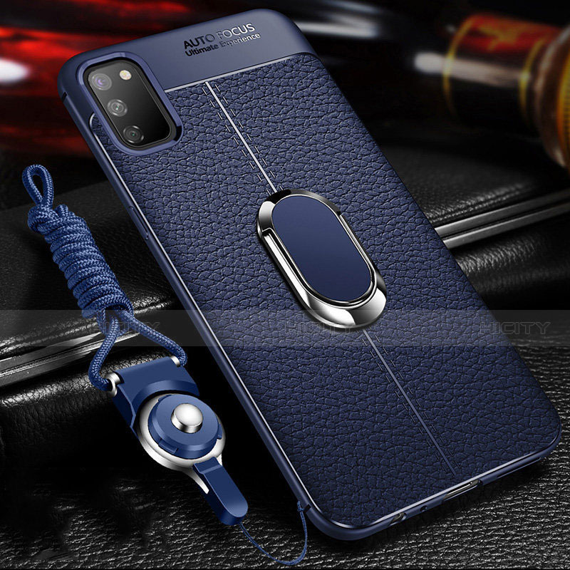 Custodia Silicone Morbida In Pelle Cover con Magnetico Anello Supporto T02 per Huawei Honor View 30 5G