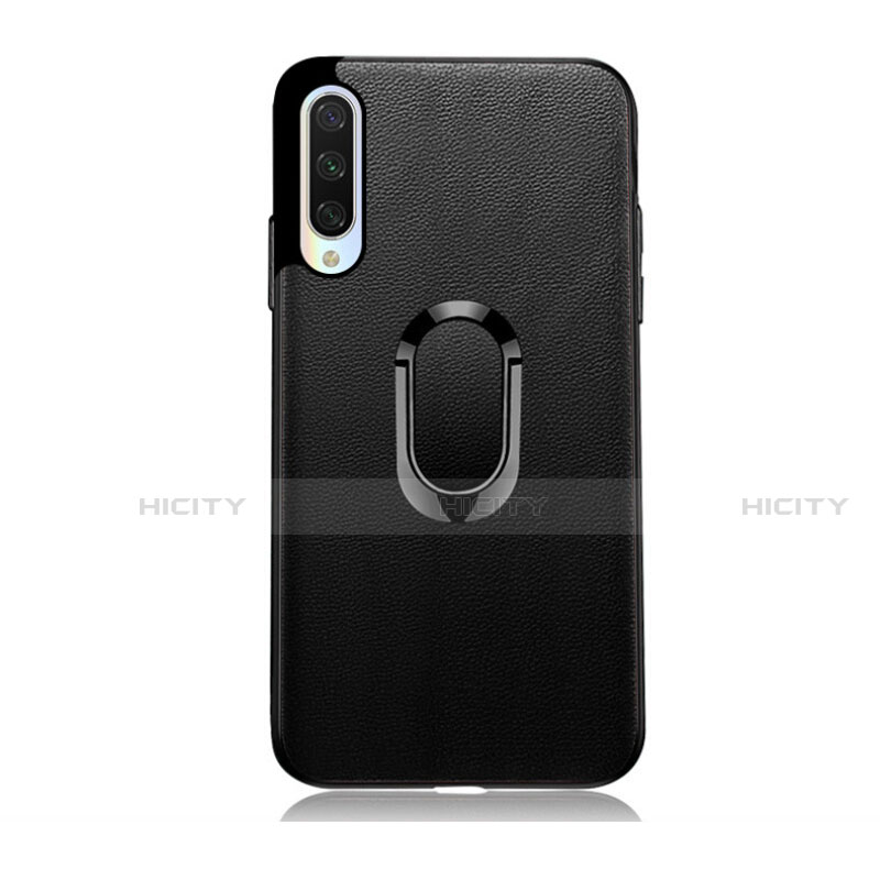 Custodia Silicone Morbida In Pelle Cover con Magnetico Anello Supporto T03 per Xiaomi Mi A3