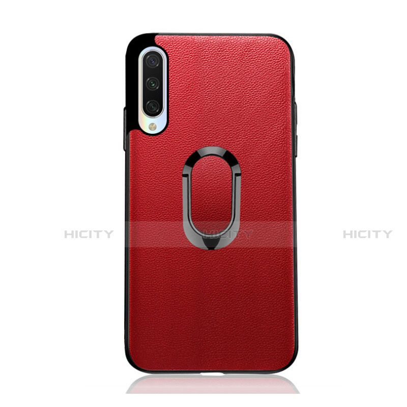 Custodia Silicone Morbida In Pelle Cover con Magnetico Anello Supporto T03 per Xiaomi Mi A3