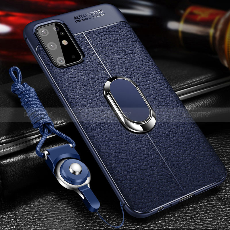 Custodia Silicone Morbida In Pelle Cover con Magnetico Anello Supporto WL1 per Samsung Galaxy S20 Plus