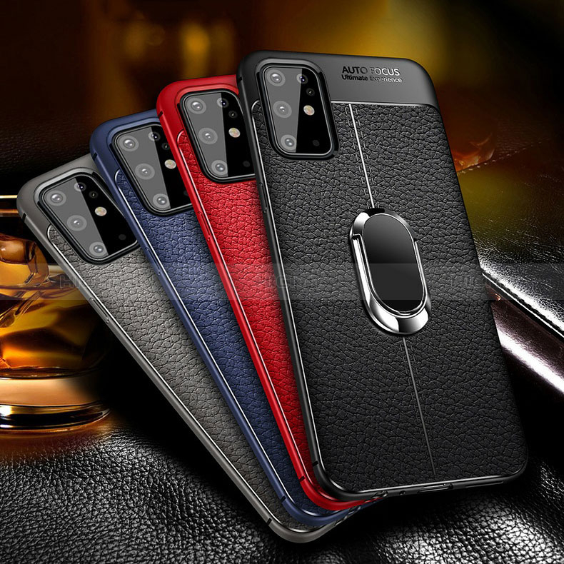 Custodia Silicone Morbida In Pelle Cover con Magnetico Anello Supporto WL1 per Samsung Galaxy S20 Plus 5G