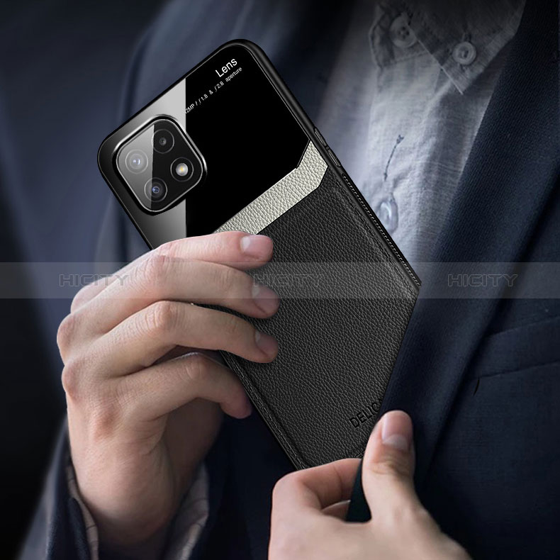 Custodia Silicone Morbida In Pelle Cover con Magnetico FL1 per Samsung Galaxy A22s 5G