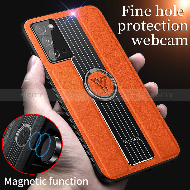 Custodia Silicone Morbida In Pelle Cover con Magnetico FL1 per Samsung Galaxy Note 20 5G