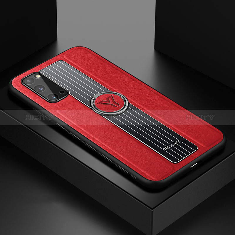 Custodia Silicone Morbida In Pelle Cover con Magnetico FL1 per Samsung Galaxy S20 5G Rosso