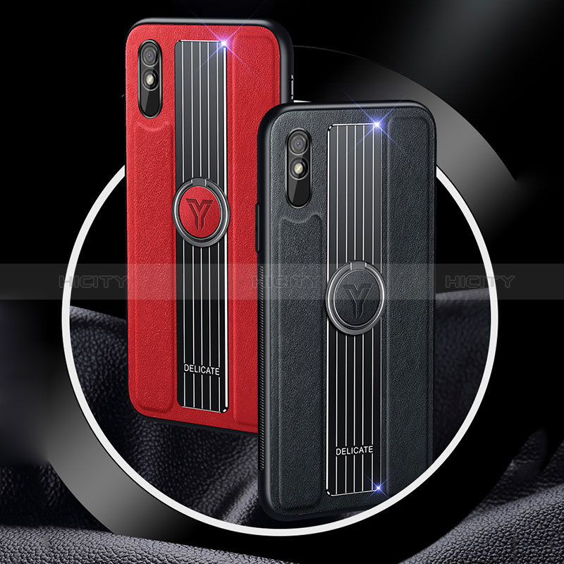 Custodia Silicone Morbida In Pelle Cover con Magnetico FL1 per Xiaomi Redmi 9A