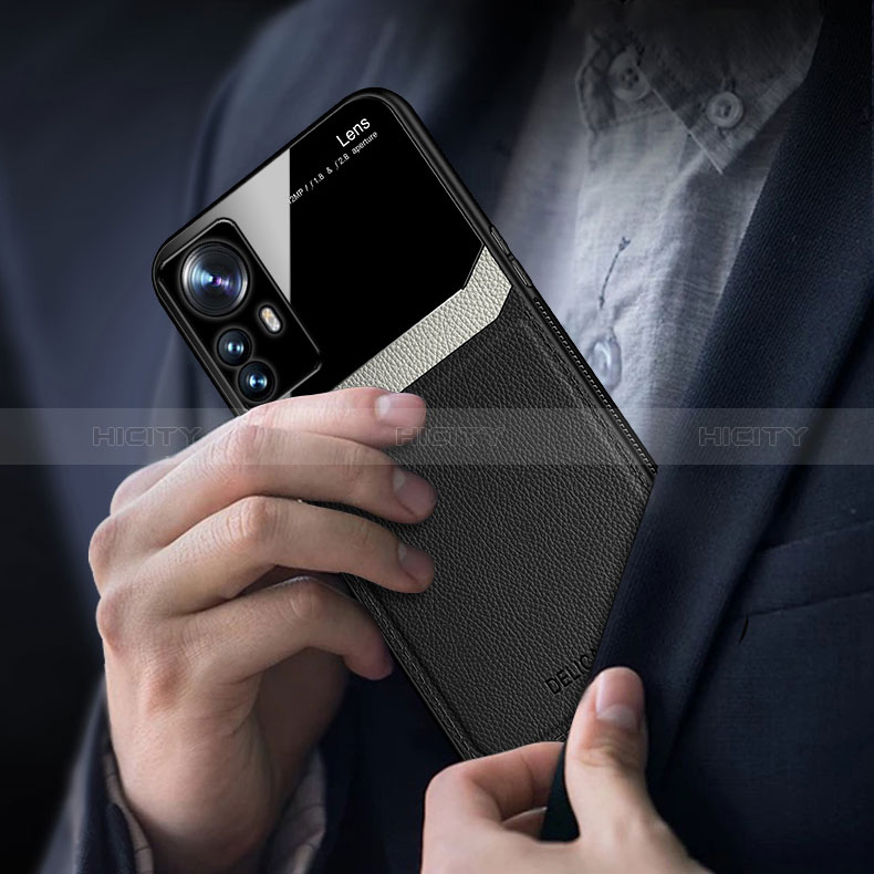 Custodia Silicone Morbida In Pelle Cover con Magnetico FL2 per Xiaomi Mi 12T 5G