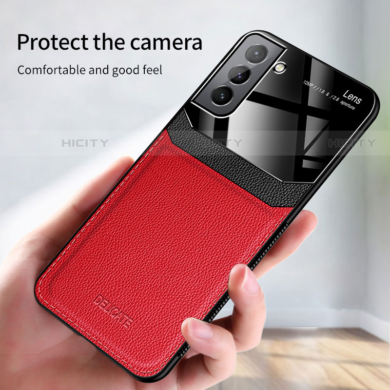 Custodia Silicone Morbida In Pelle Cover con Magnetico per Samsung Galaxy S21 5G