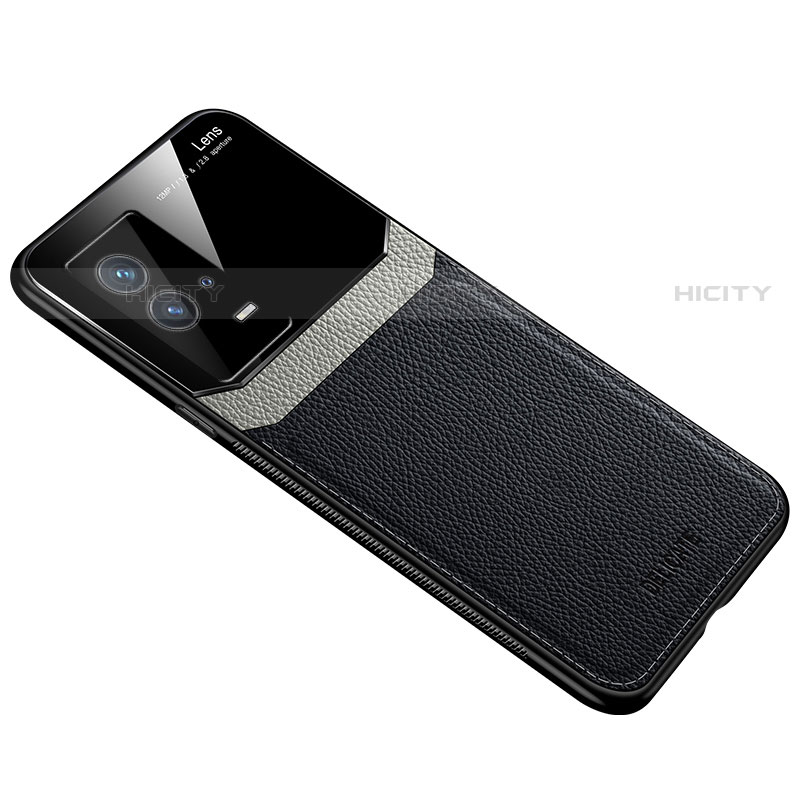 Custodia Silicone Morbida In Pelle Cover con Magnetico per Vivo iQOO 8 Pro 5G Nero