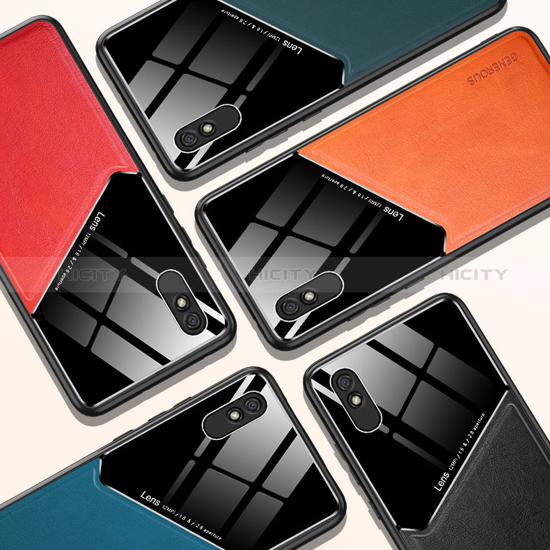 Custodia Silicone Morbida In Pelle Cover con Magnetico per Xiaomi Redmi 9A