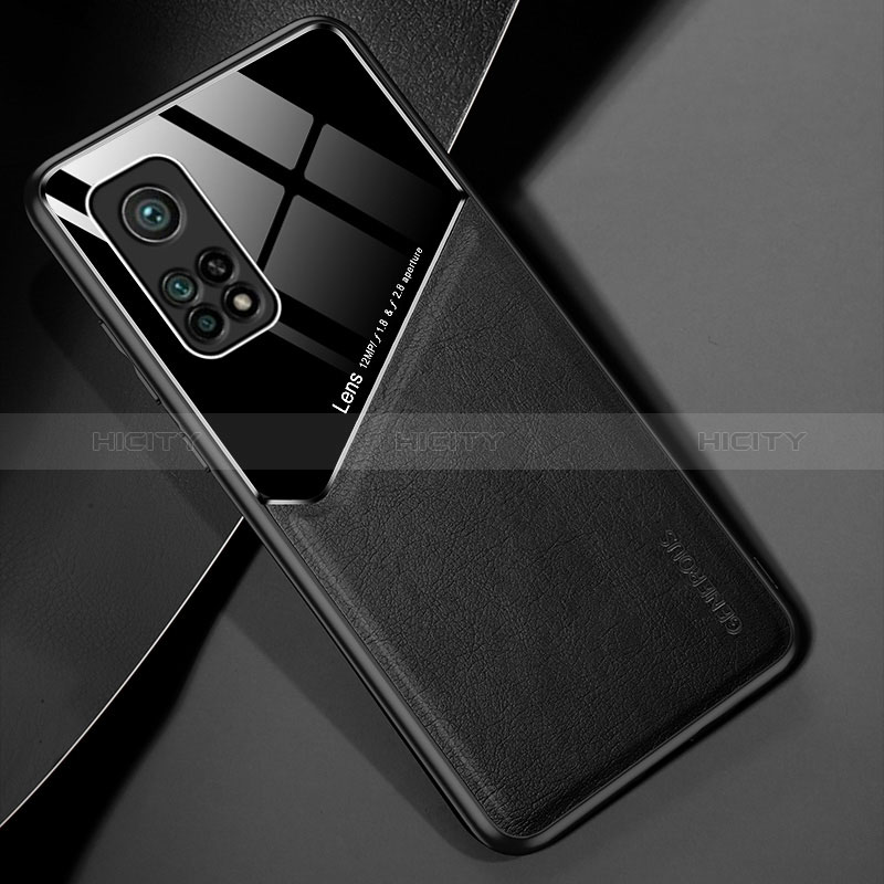Custodia Silicone Morbida In Pelle Cover con Magnetico per Xiaomi Redmi K30S 5G Nero